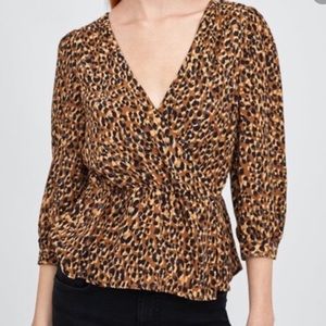 Zara Leopard Blouse
